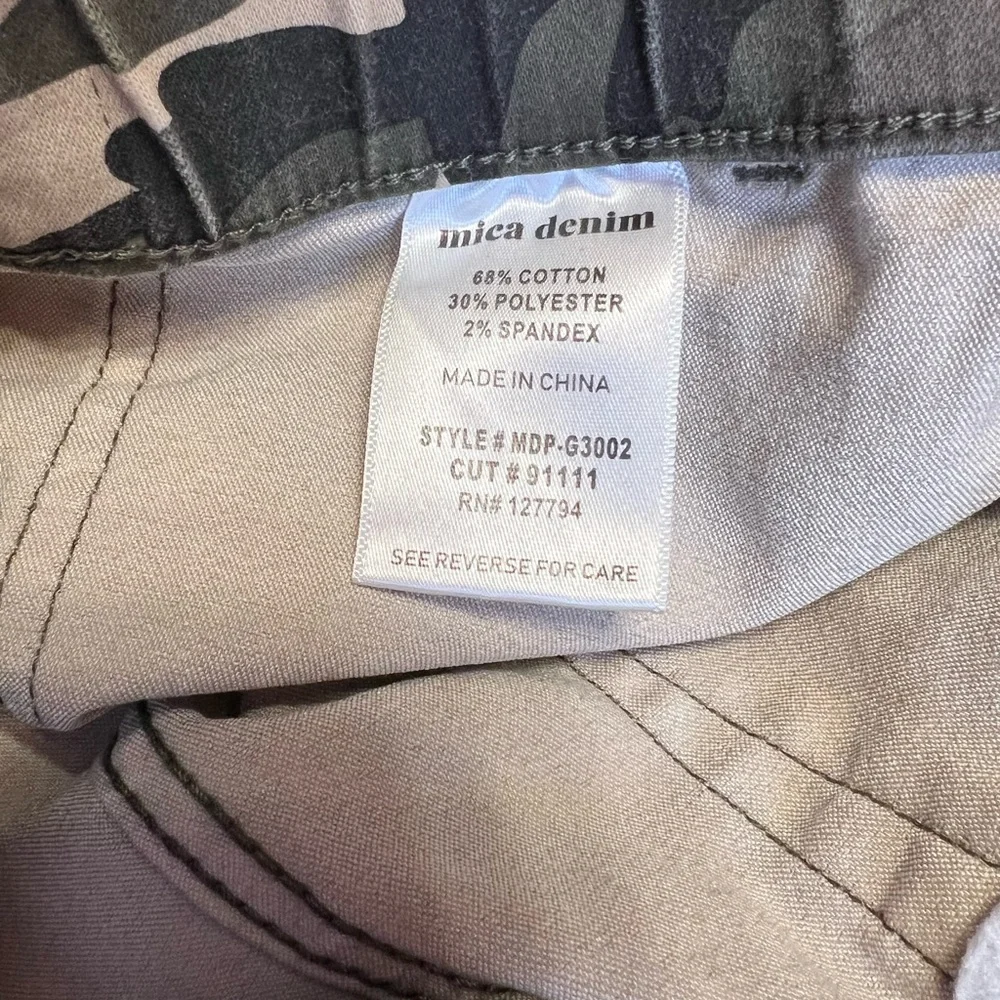 Mica Denim Camouflage High-Rise Utility Joggers